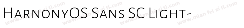 HarnonyOS Sans SC Light字体转换